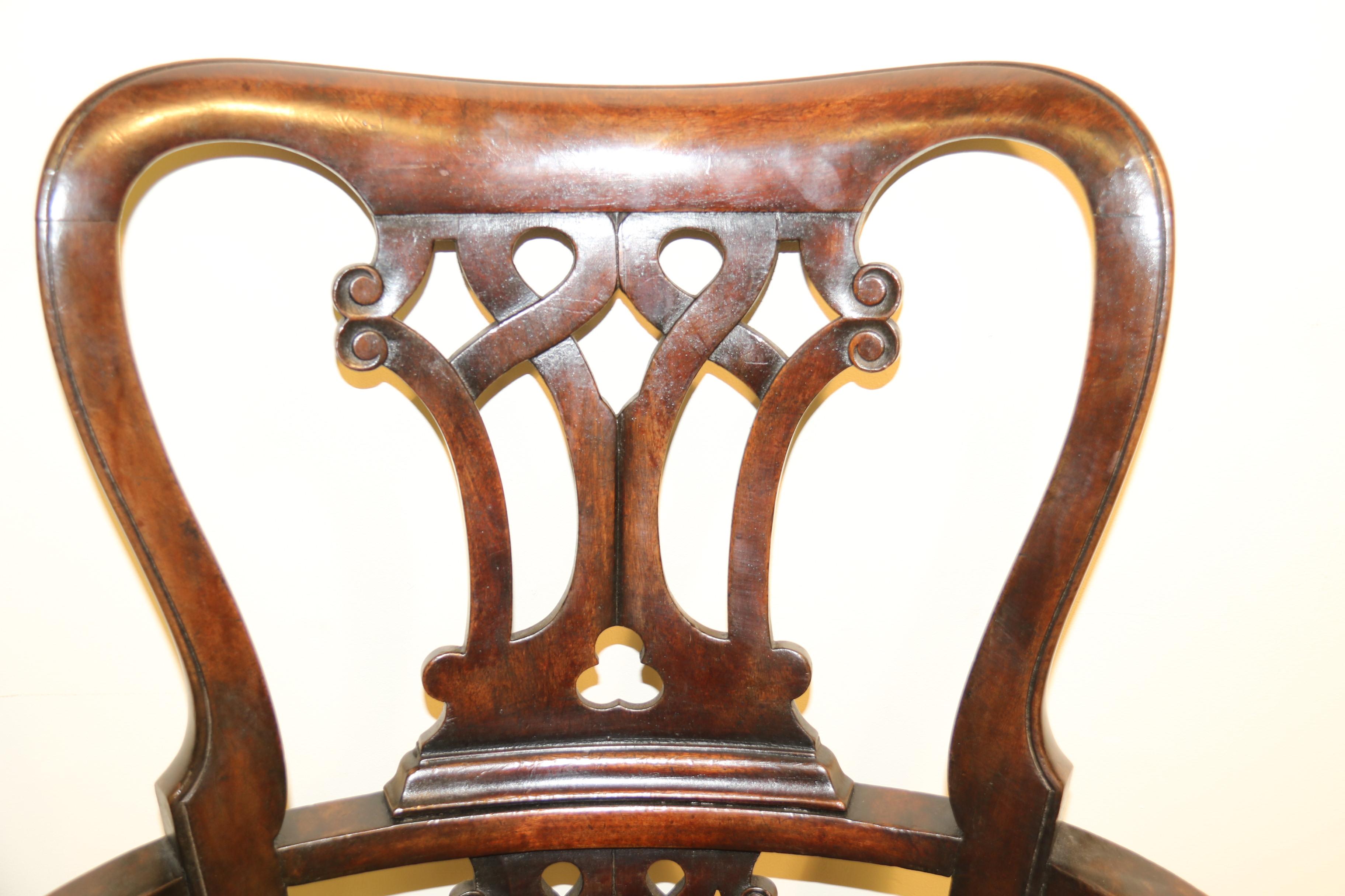 Antique English George II Period Mahogany Windsor Armchair, circa 1750 For Sale 3