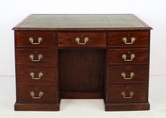 Antique English George III Chippendale Style Mahogany Library Desk