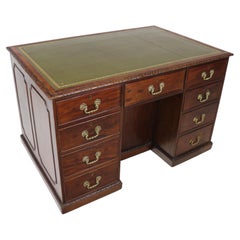Antique English George III Chippendale Style Mahogany Library Desk