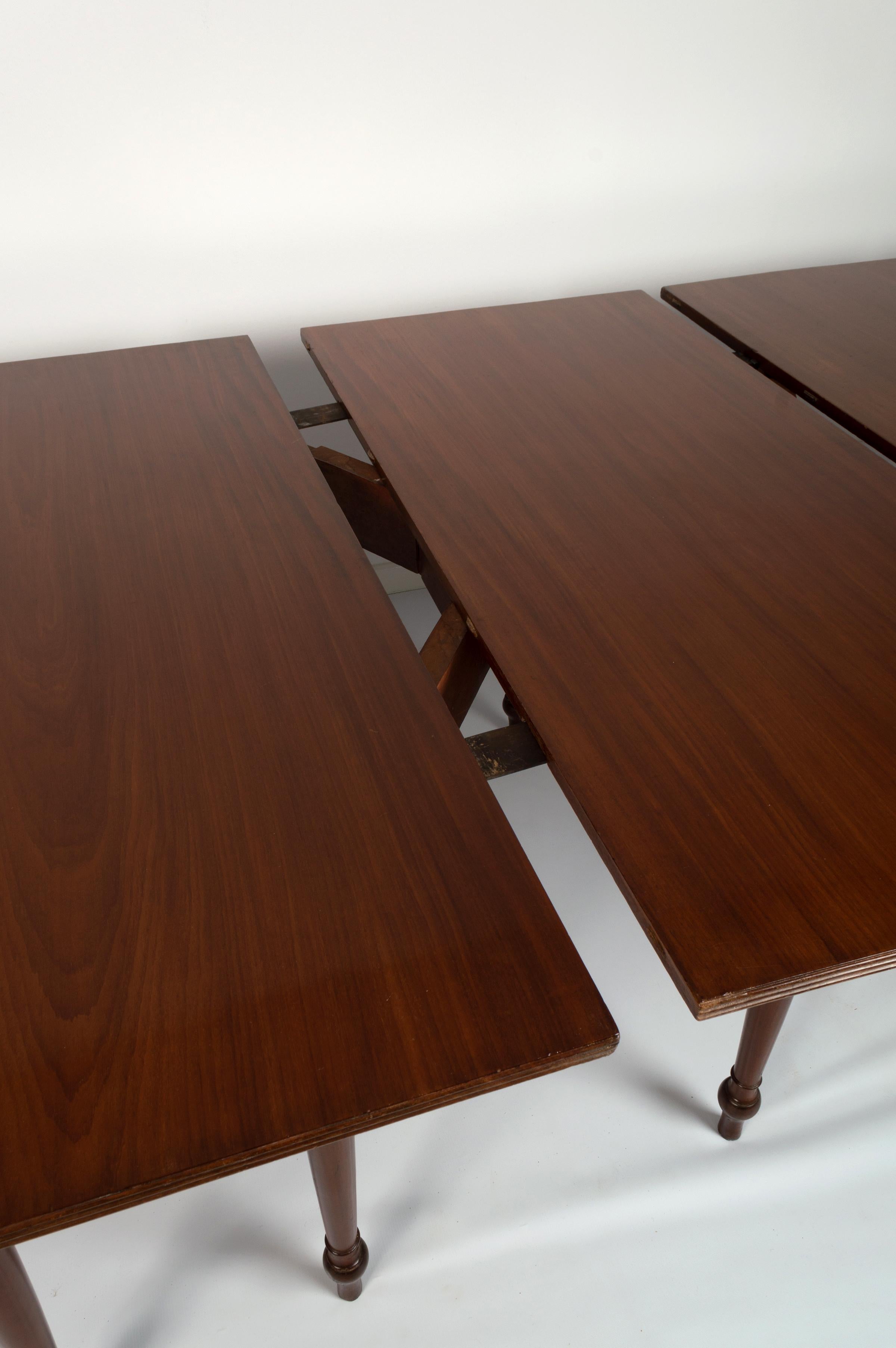 Antique English George III Cuban Mahogany Extending D End Dining Table C.1780 For Sale 1