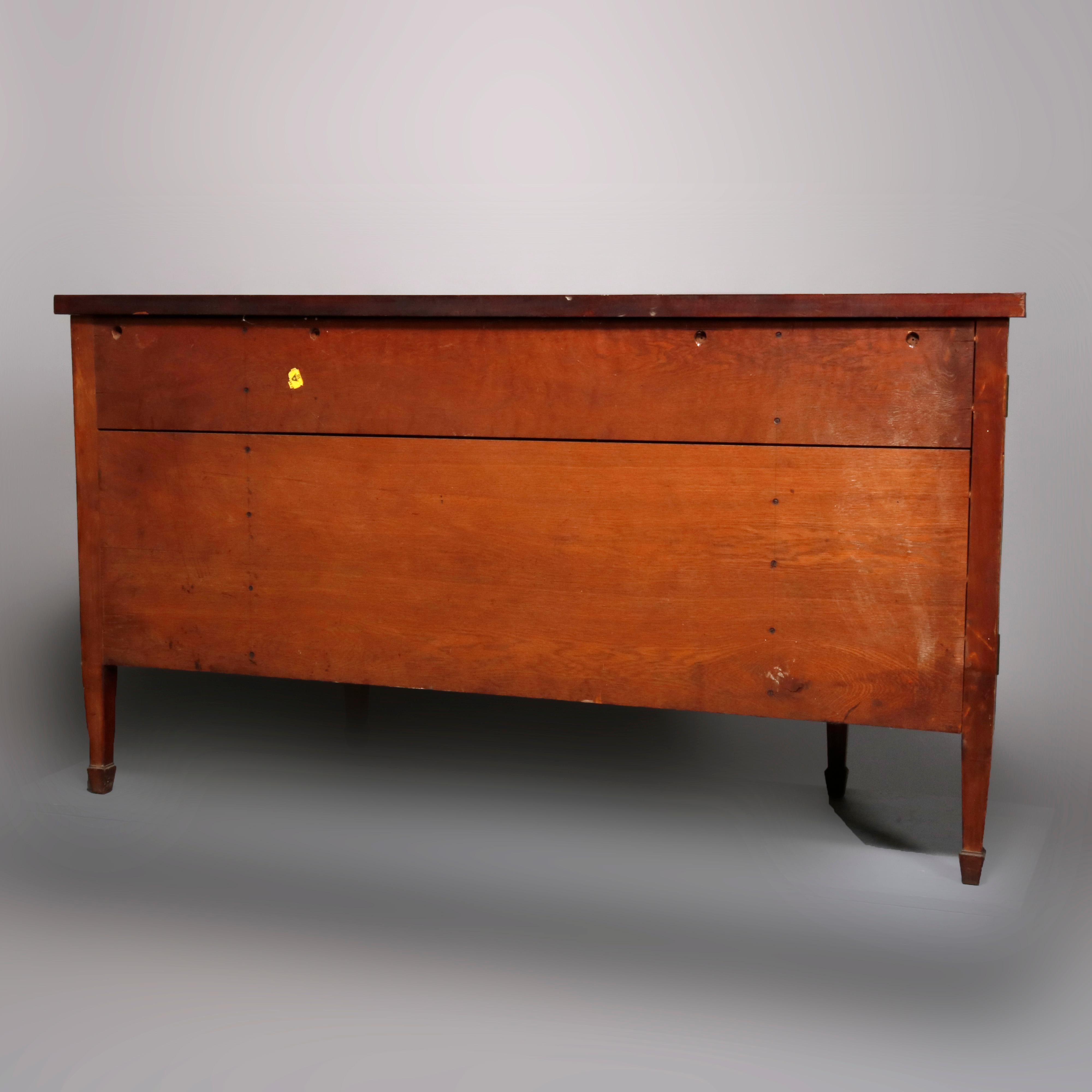 Antique English George III Demilune and Inlaid Mahogany Sideboard, circa 1820 11