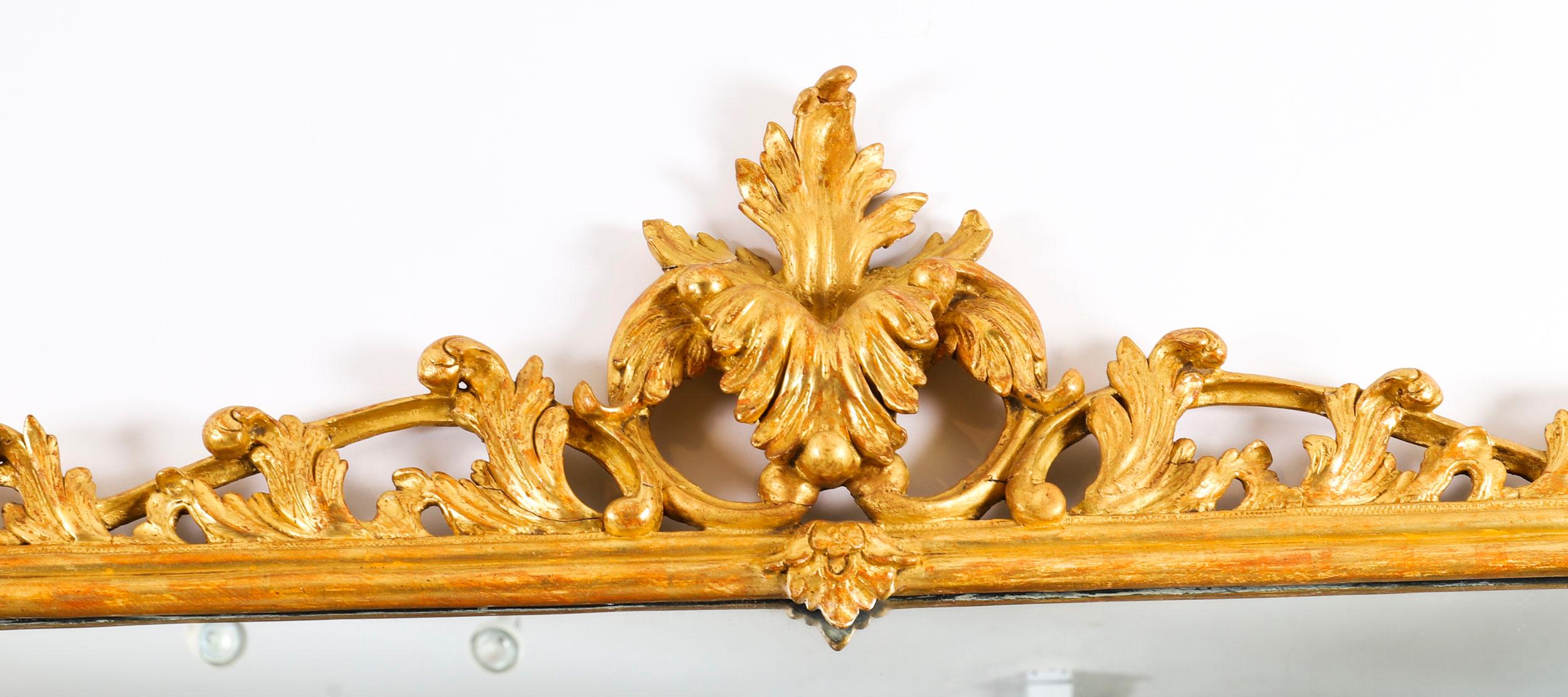 Anglais Antique Antique Mirror Chippendale en bois doré George III 18ème siècle en vente