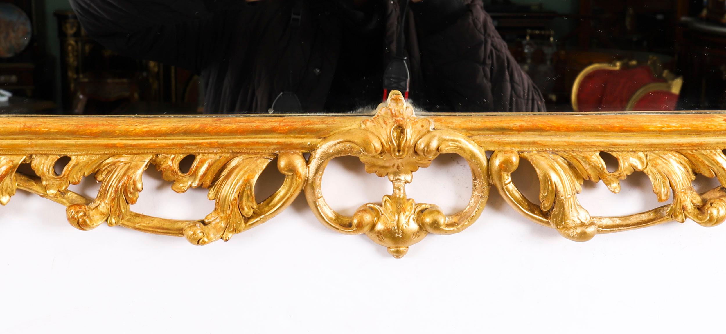 Sculpté Antique Antique Mirror Chippendale en bois doré George III 18ème siècle en vente