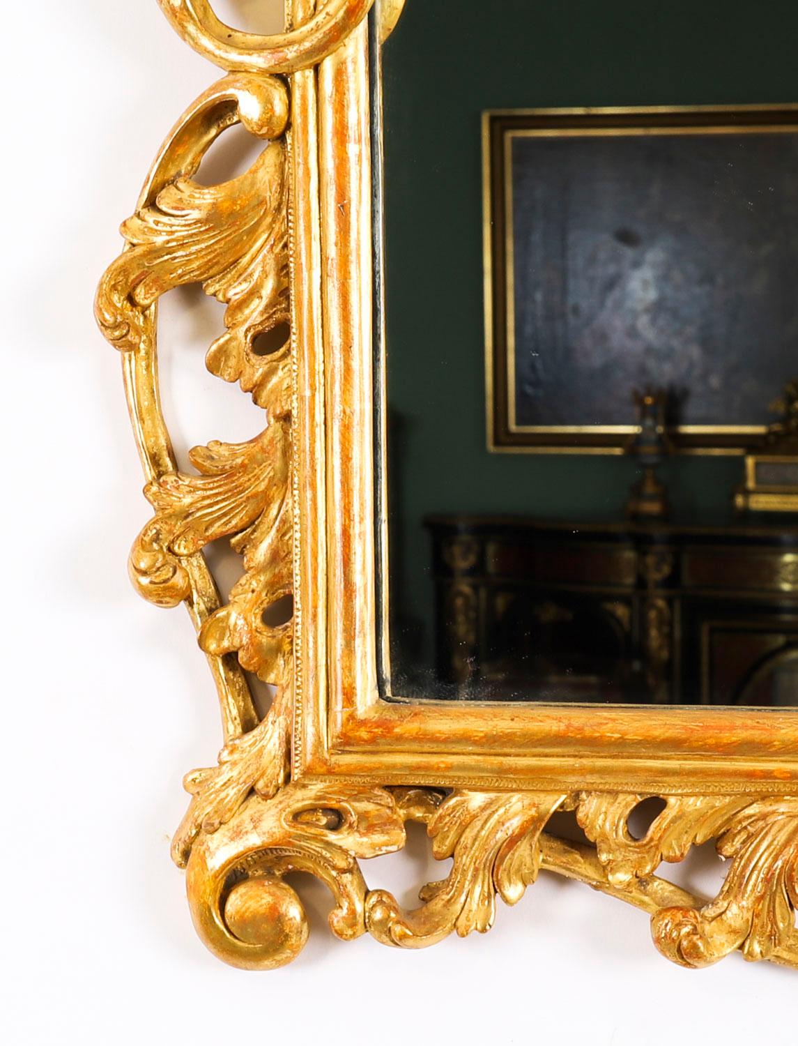XVIIIe siècle et antérieur Antique Antique Mirror Chippendale en bois doré George III 18ème siècle en vente