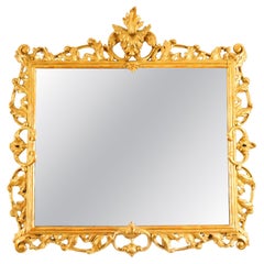 Antique Antique Mirror Chippendale en bois doré George III 18ème siècle