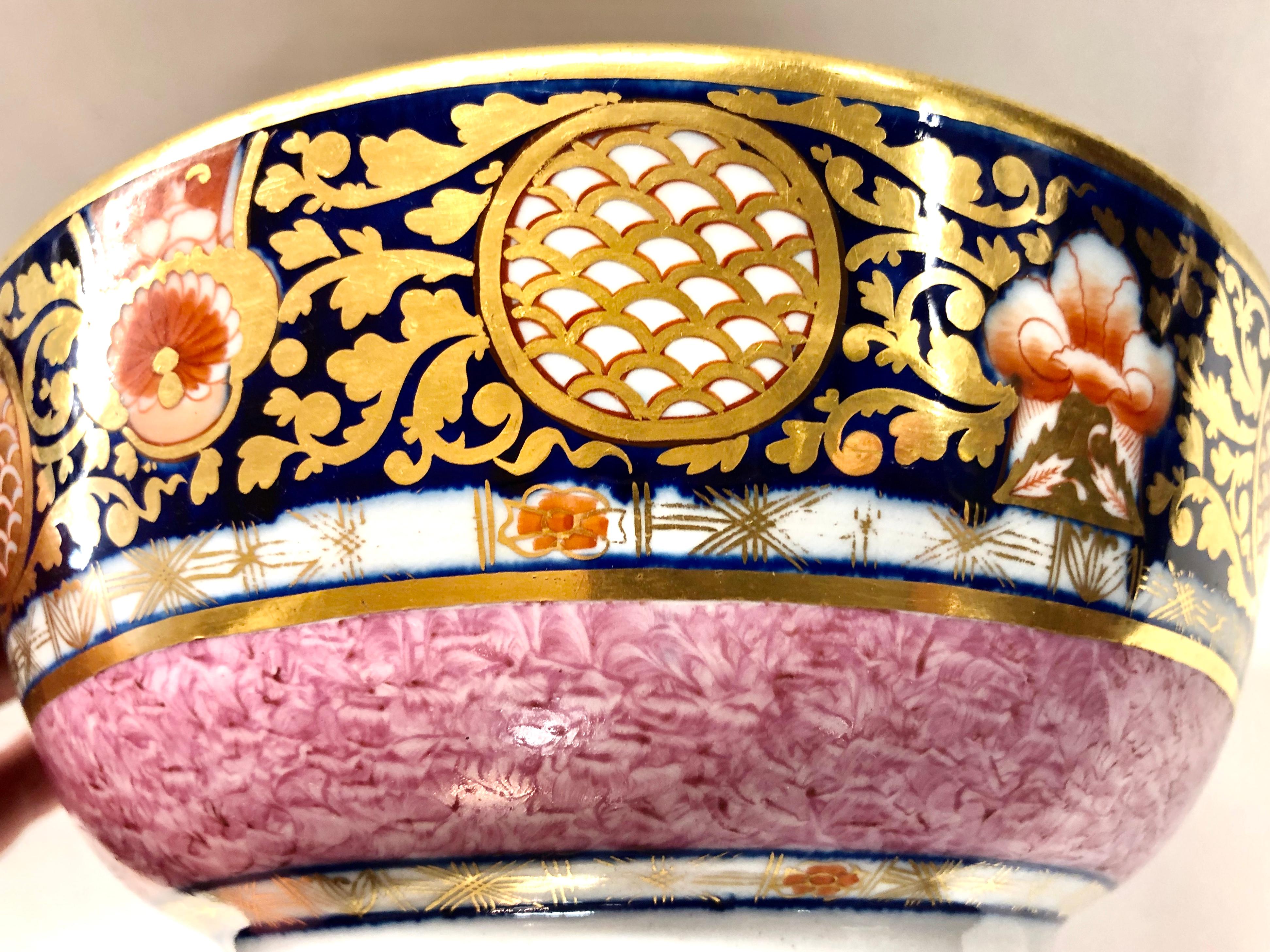 Antique English George III Hand Painted Imari Decor Bowl 3