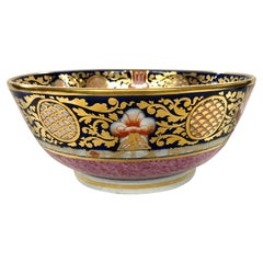 Antique English George III Hand Painted Imari Decor Bowl
