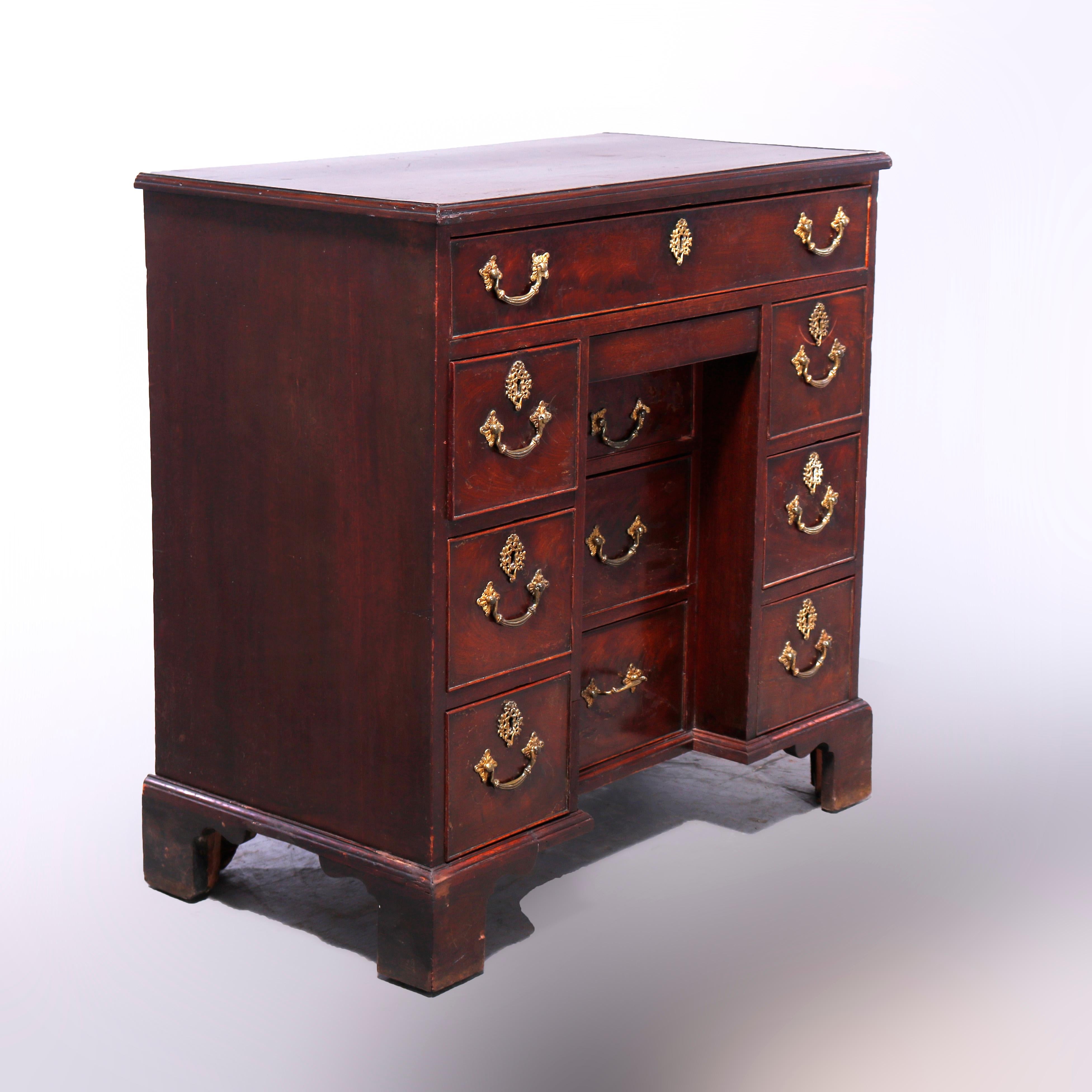 Antique English George III Mahogany Bachelor Chest, Circa 1830’s In Good Condition In Big Flats, NY