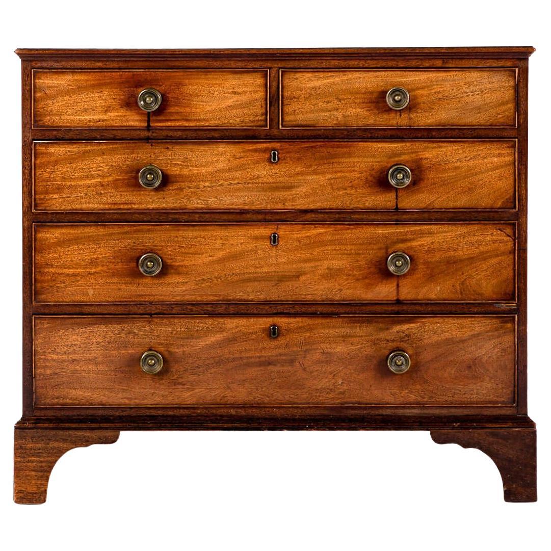 Antique English George III Mahogany Chest of Drawers For Sale