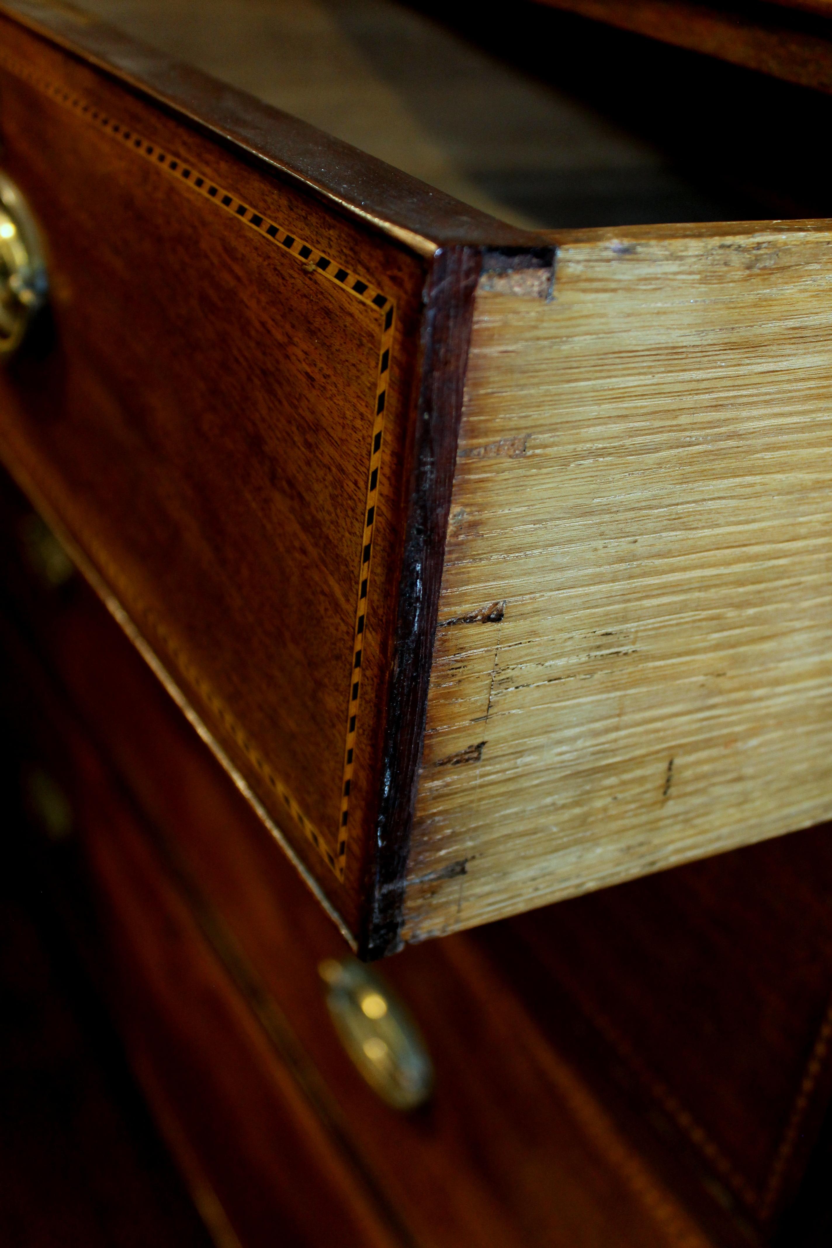 Antique English George III Mahogany Sheraton Style Bookcase or Display Cabinet 6