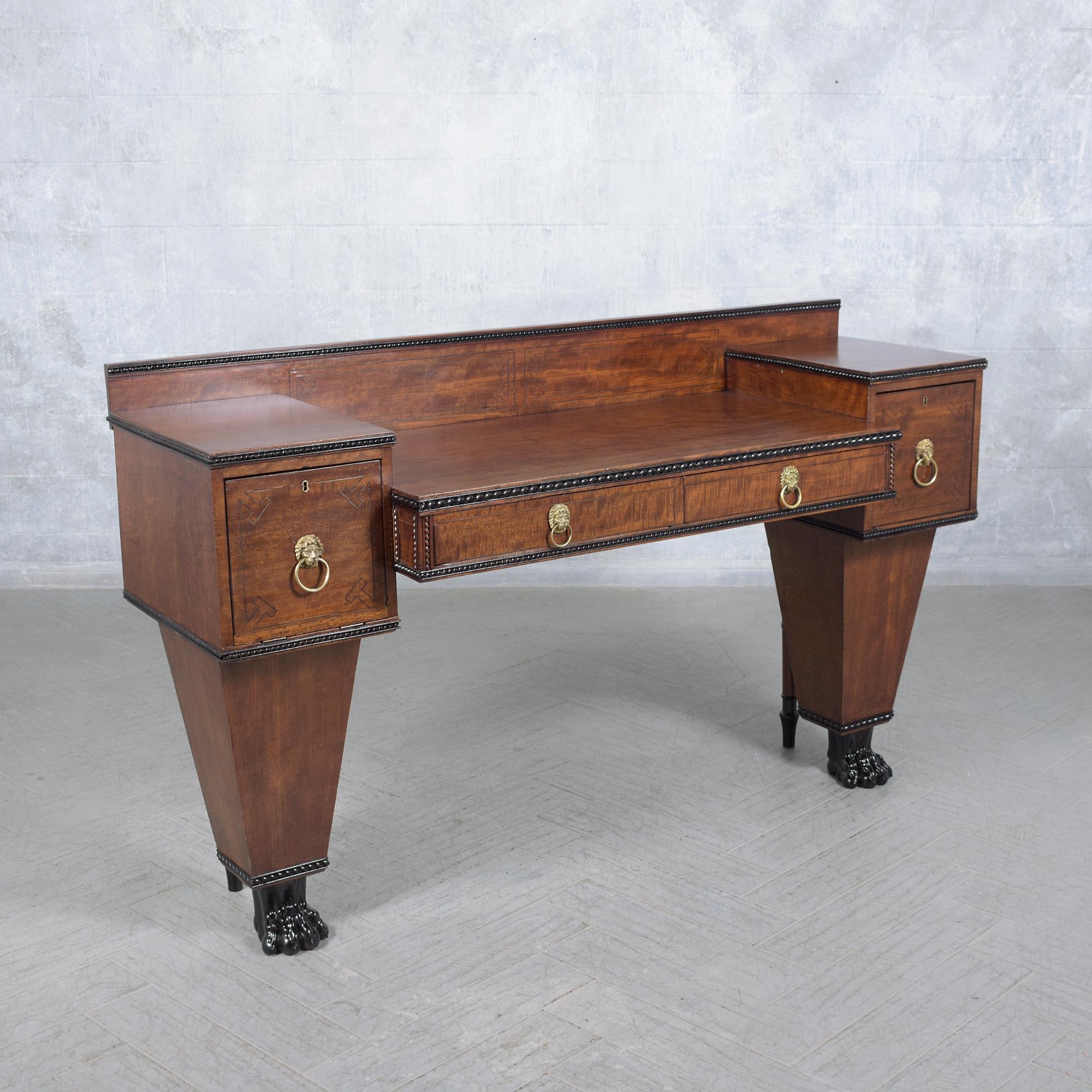 Late 19th Century George IV Mahogany Sideboard: Timeless Elegance Restored For Sale 7