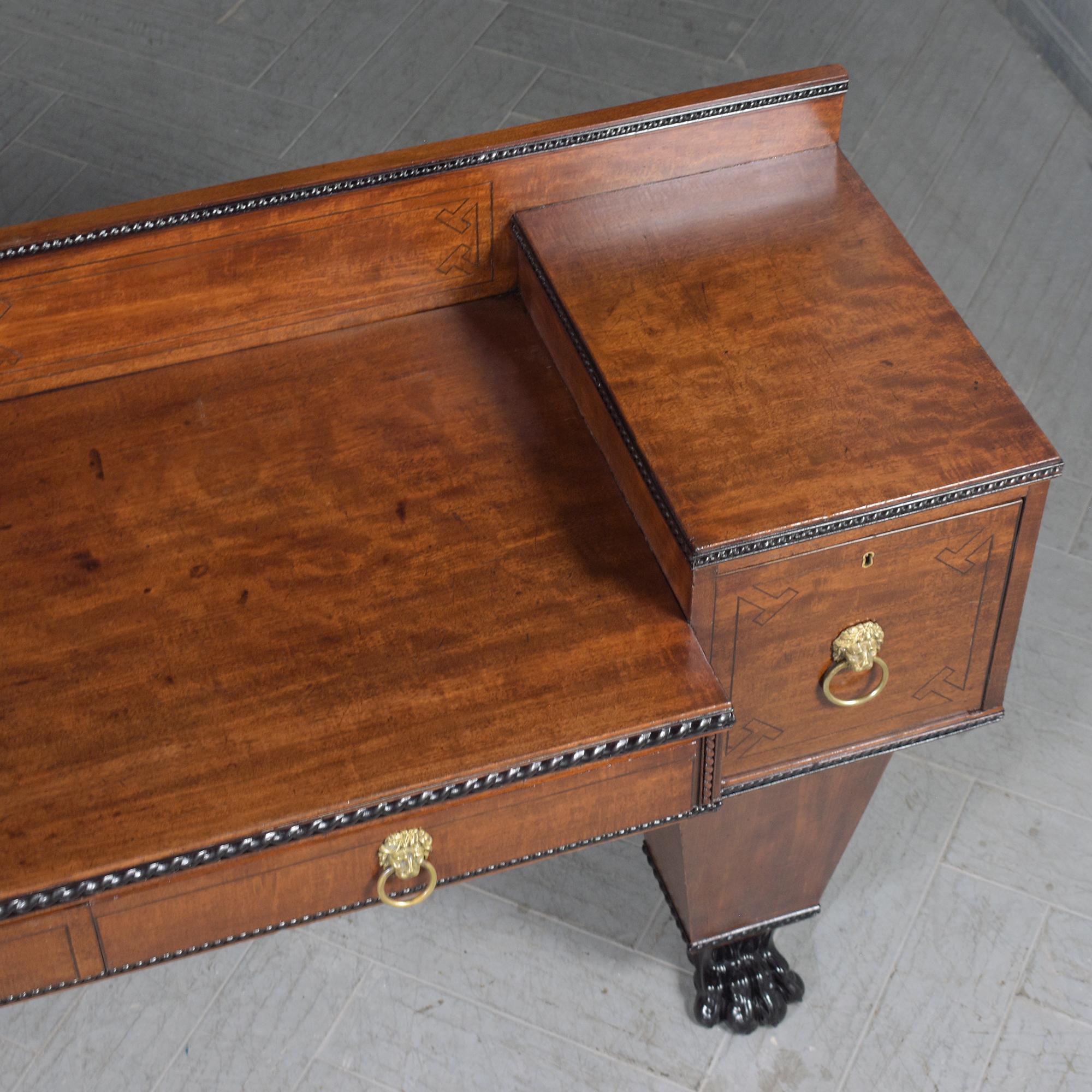 Late 19th Century George IV Mahogany Sideboard: Timeless Elegance Restored For Sale 8