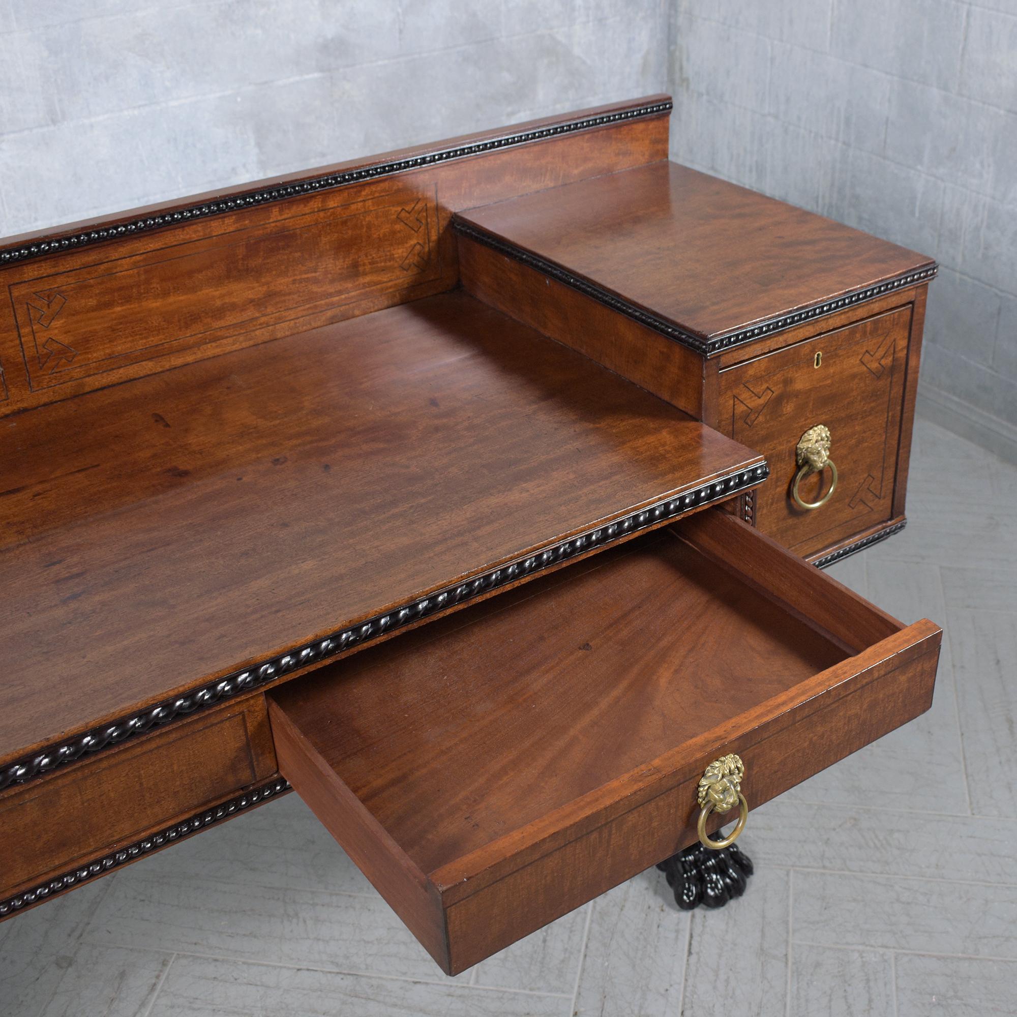 Late 19th Century George IV Mahogany Sideboard: Timeless Elegance Restored For Sale 9