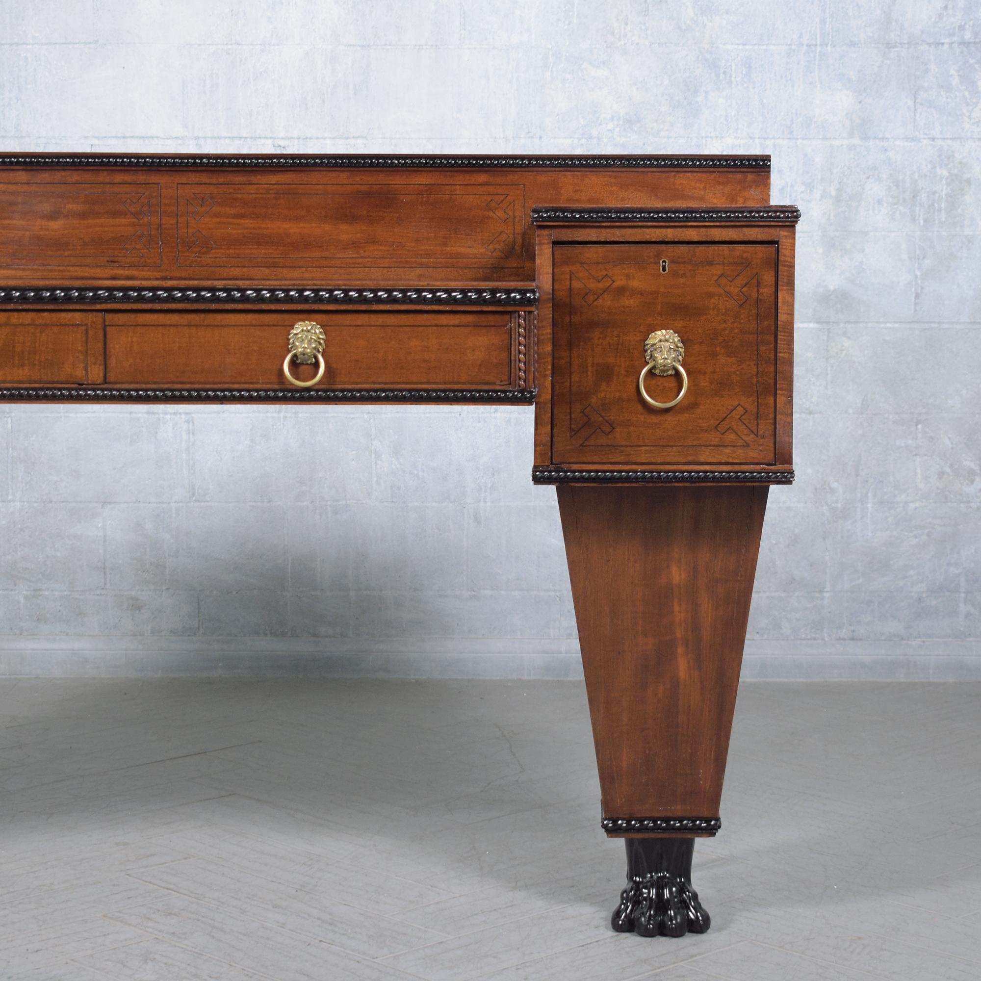 English Late 19th Century George IV Mahogany Sideboard: Timeless Elegance Restored For Sale
