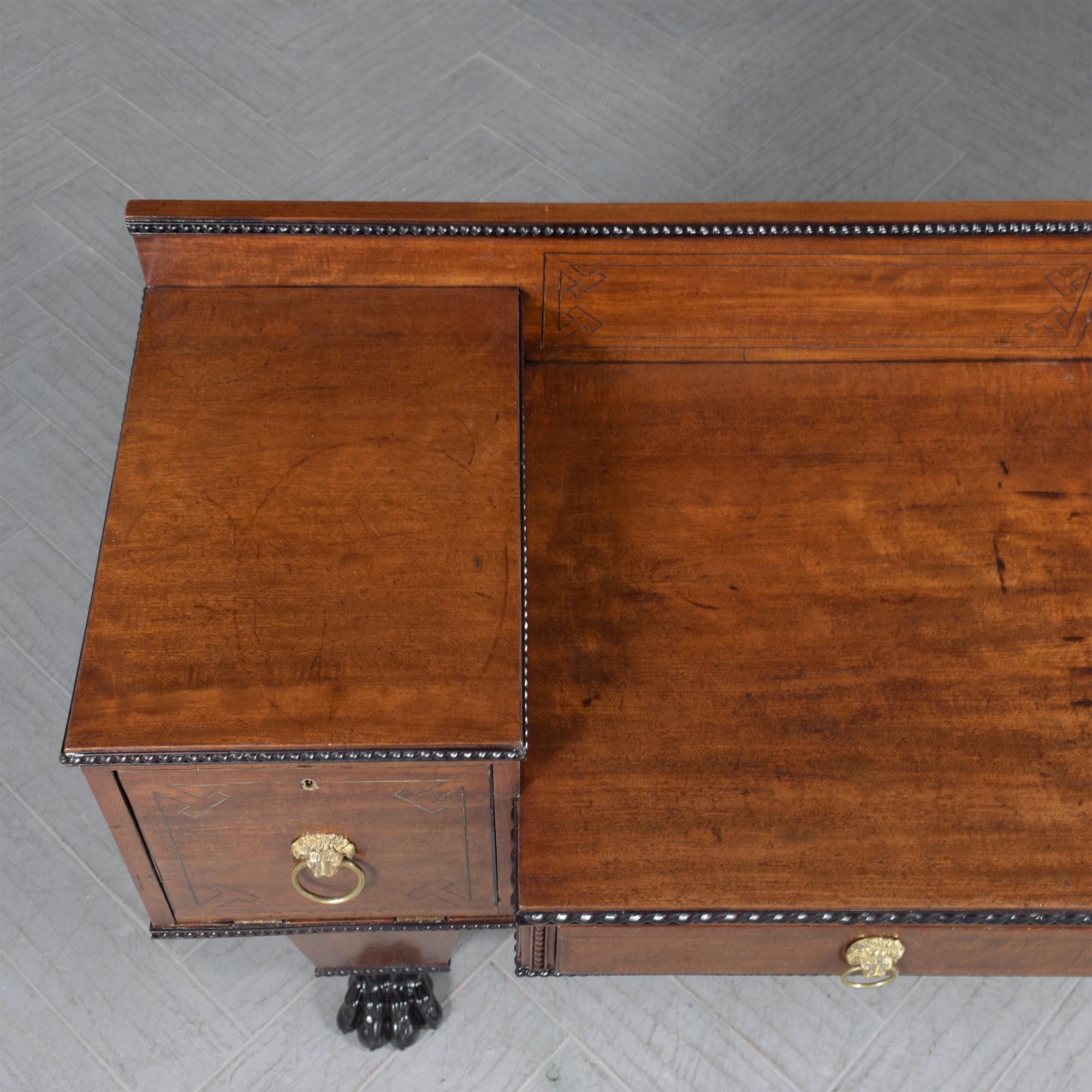 Brass Late 19th Century George IV Mahogany Sideboard: Timeless Elegance Restored For Sale