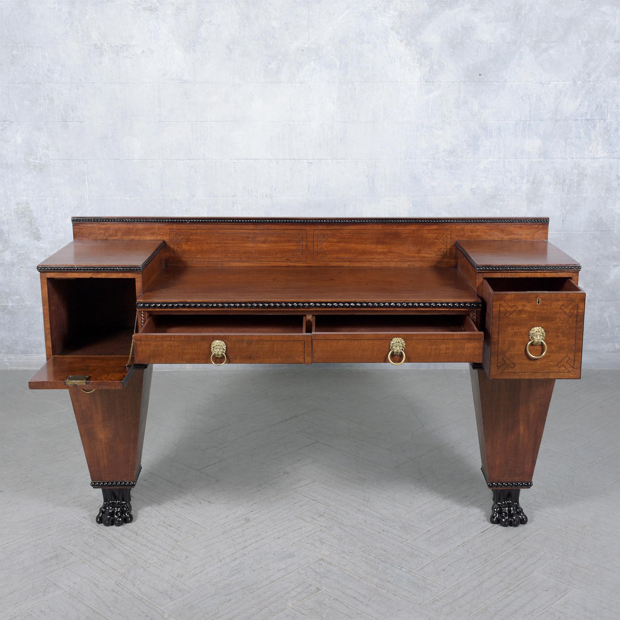 Late 19th Century George IV Mahogany Sideboard: Timeless Elegance Restored For Sale 1