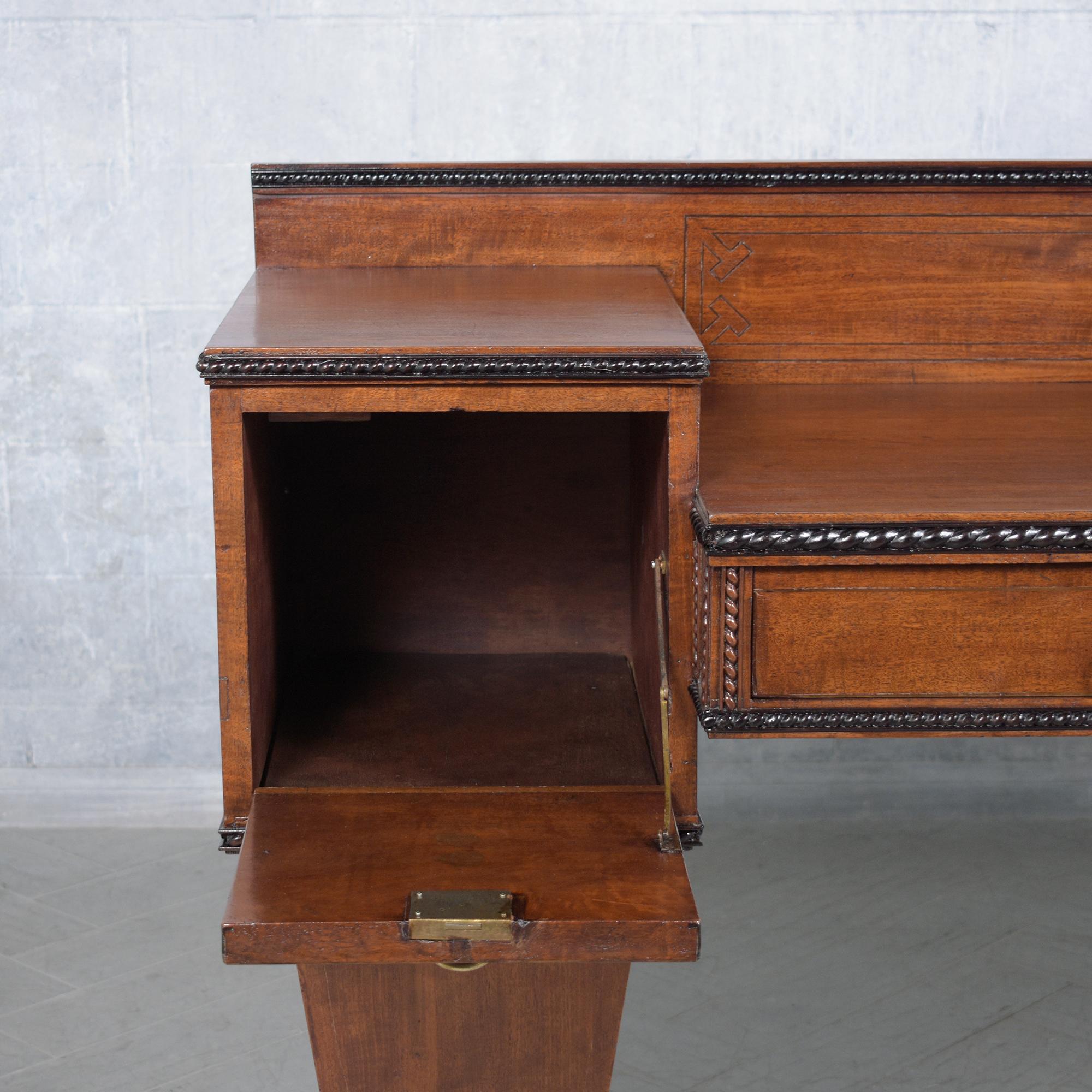Late 19th Century George IV Mahogany Sideboard: Timeless Elegance Restored For Sale 2