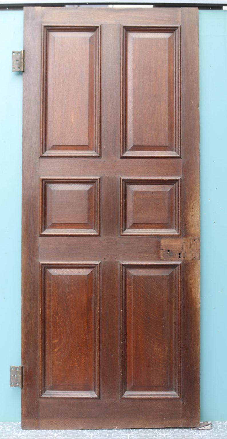 Antique English George III Oak Door In Fair Condition For Sale In Wormelow, Herefordshire