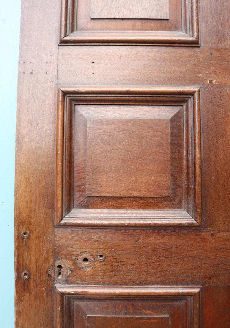 Antique English George III Oak Door For Sale 1