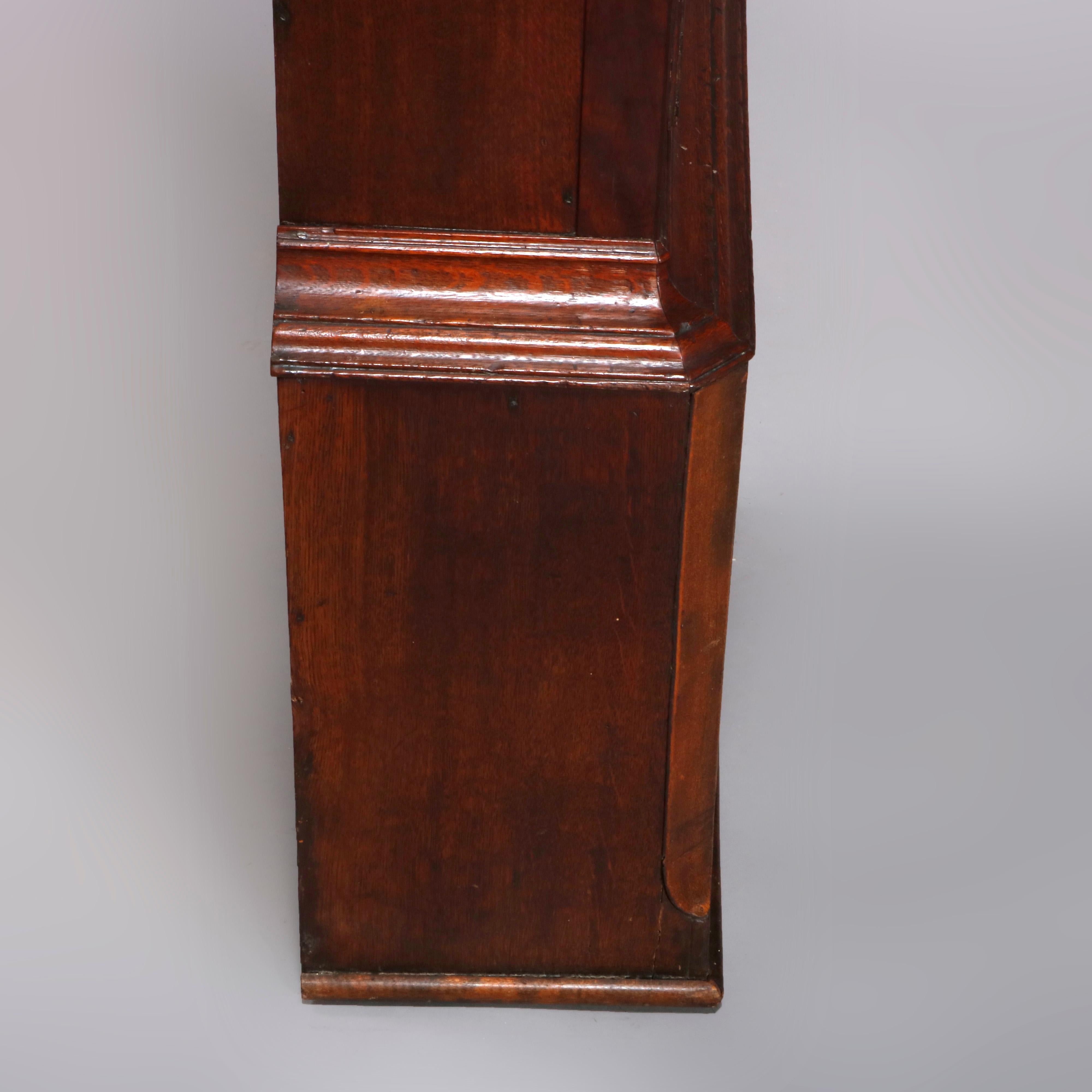 Antique English George III Oak Tall Case Clock Sam Ashton, Bredbury 18th Century 9