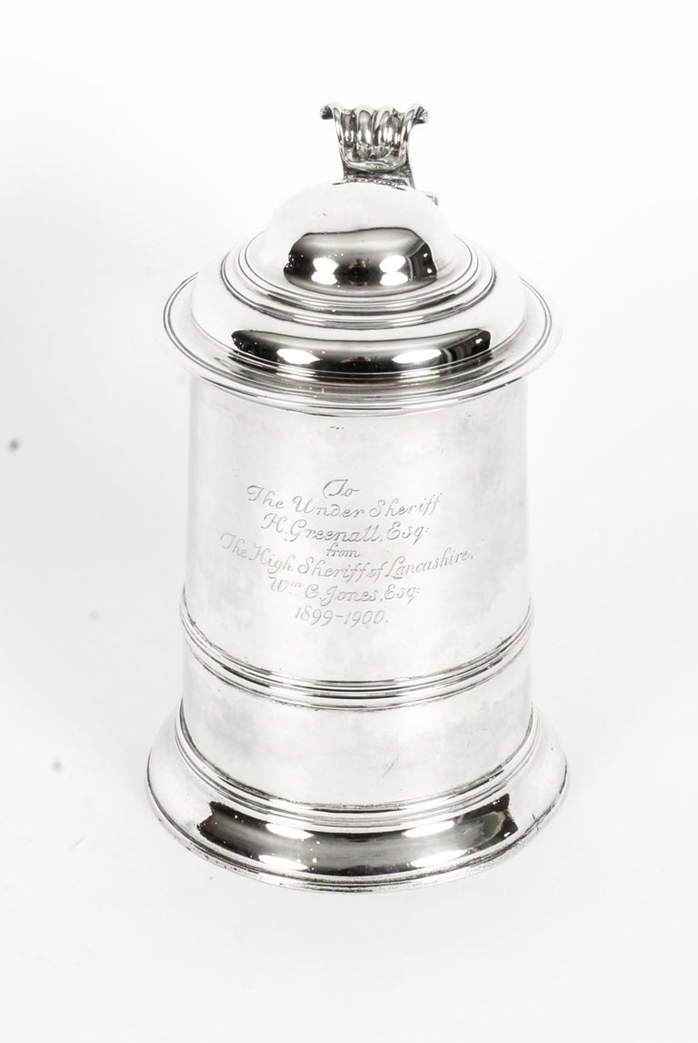 Antique English George III Silver Tankard Thomas Whipham & Charles Wright, 1759 In Good Condition For Sale In London, GB