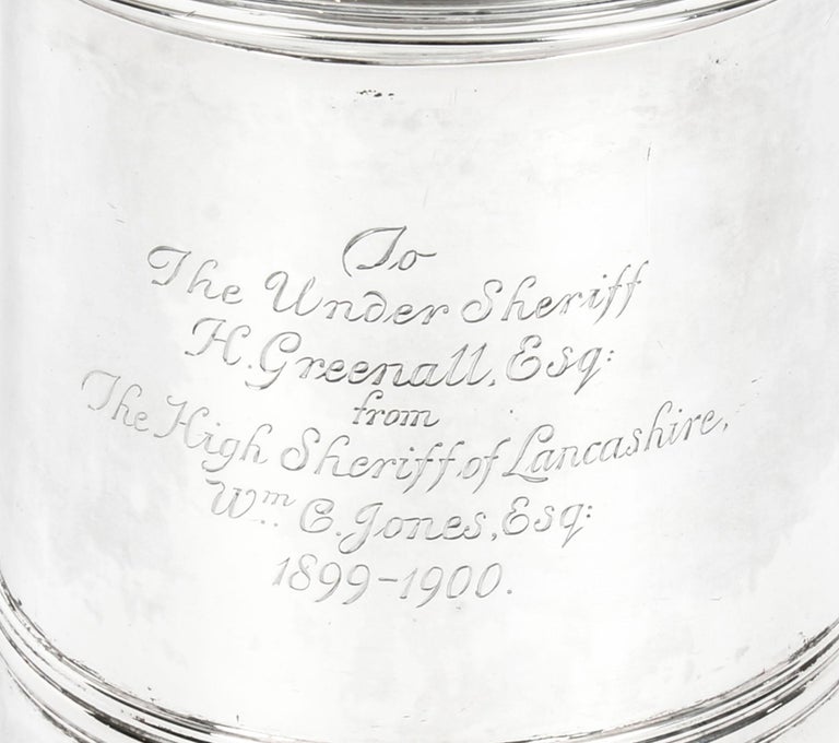 Mid-18th Century Antique English George III Silver Tankard Thomas Whipham & Charles Wright, 1759 For Sale
