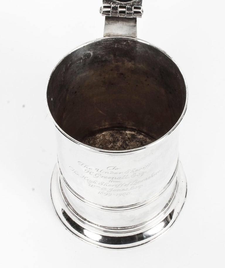 Antique English George III Silver Tankard Thomas Whipham & Charles Wright, 1759 For Sale 2