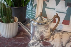 Antica teiera inglese in argento di George III di Peter and Ann Bateman