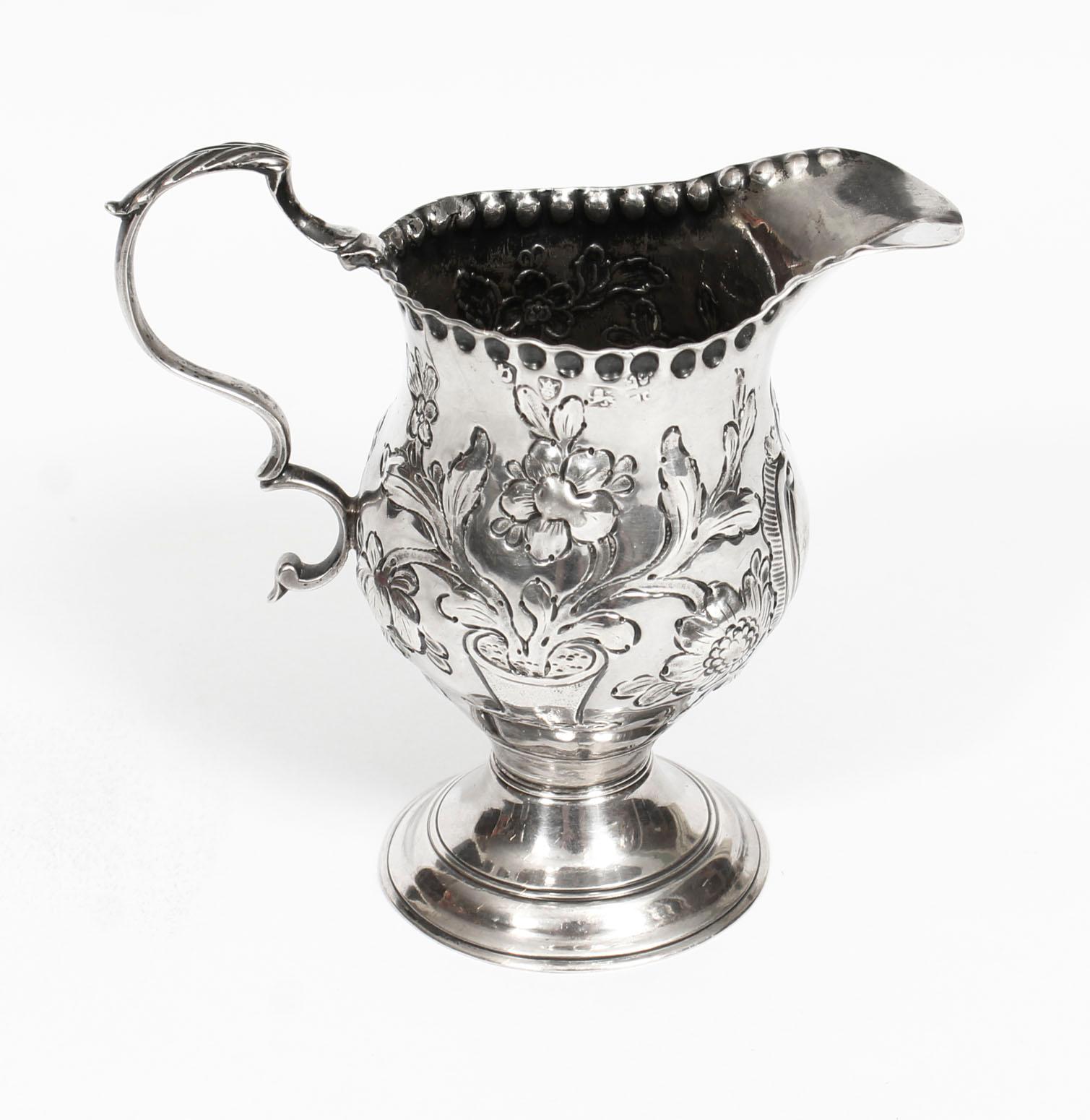 Antique English George III Sterling Silver Cream Jug 1770, 18th Century 8