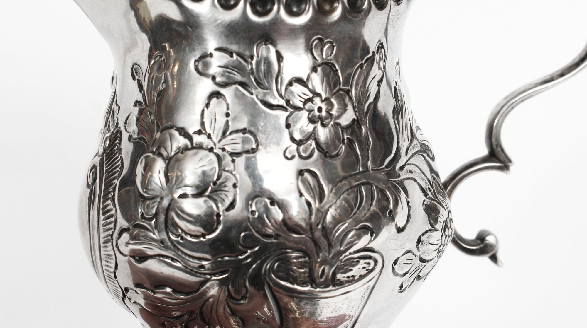 Late 18th Century Antique English George III Sterling Silver Cream Jug 1770, 18th Century