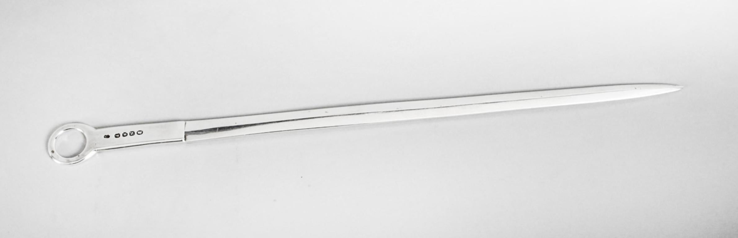 Antique English George III Sterling Silver Meat Skewer by Paul Storr, 1808 4