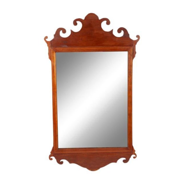 Antique English George III Walnut Mirror