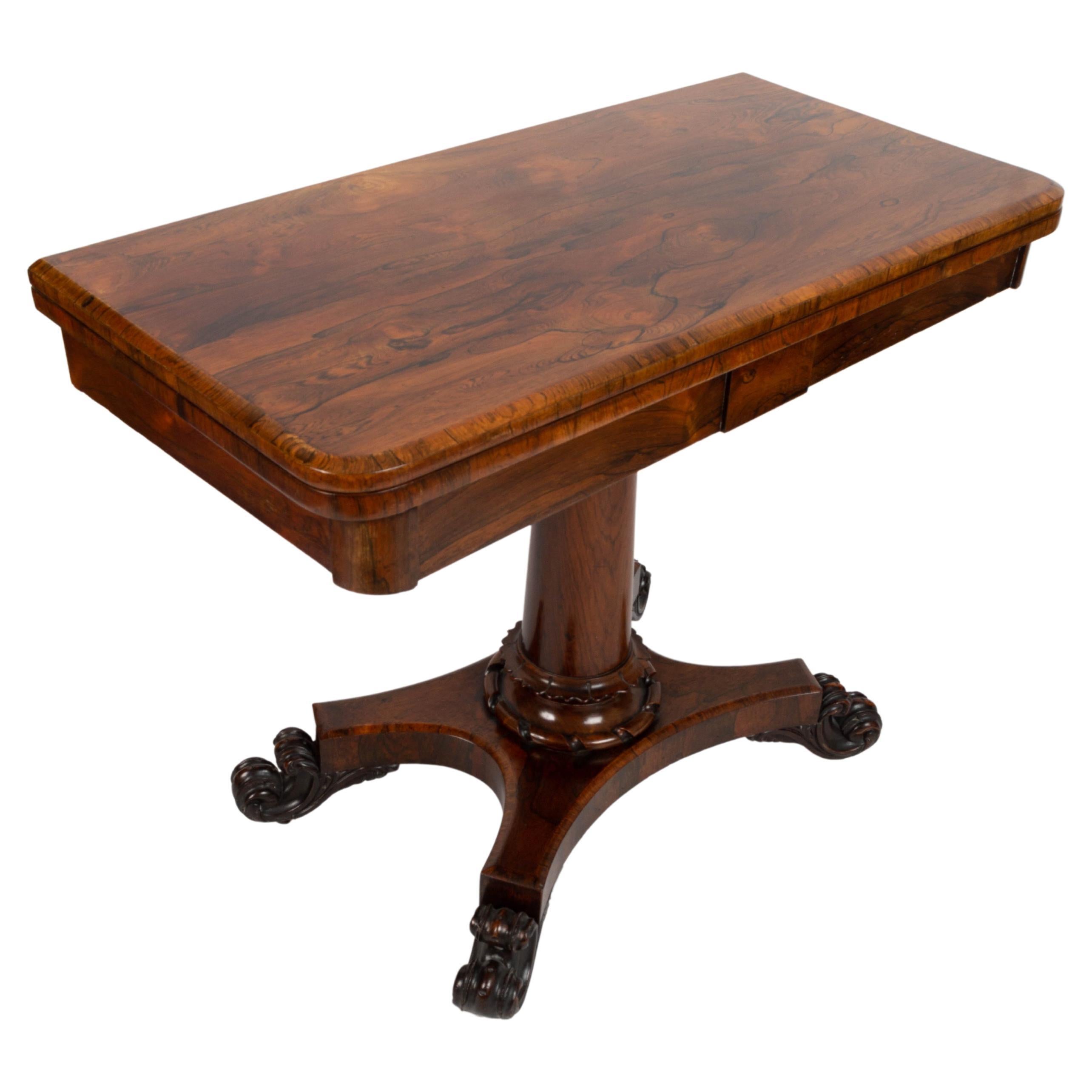antique wooden card table