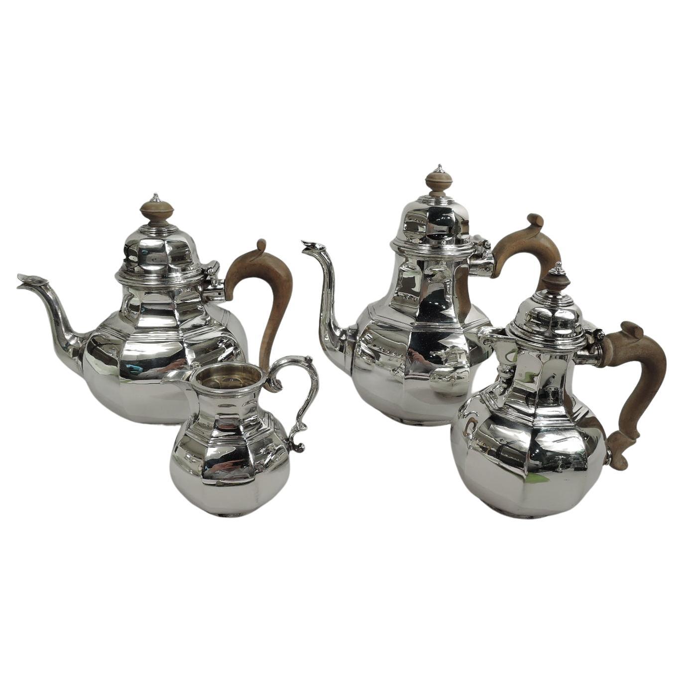 Antique English Georgian Britannia Silver Coffee & Tea Set