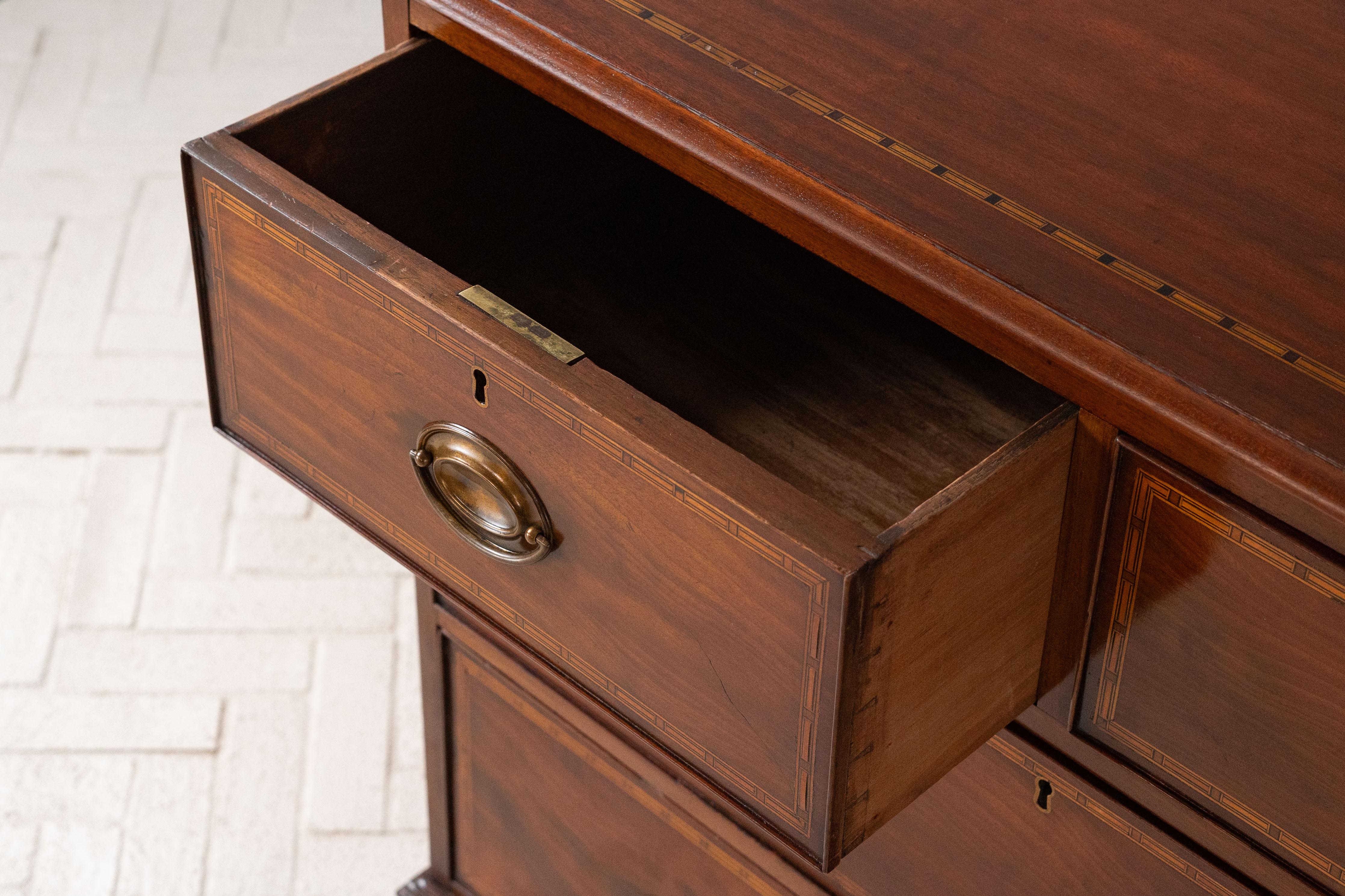 Ottone Antico cassettone georgiano inglese in vendita