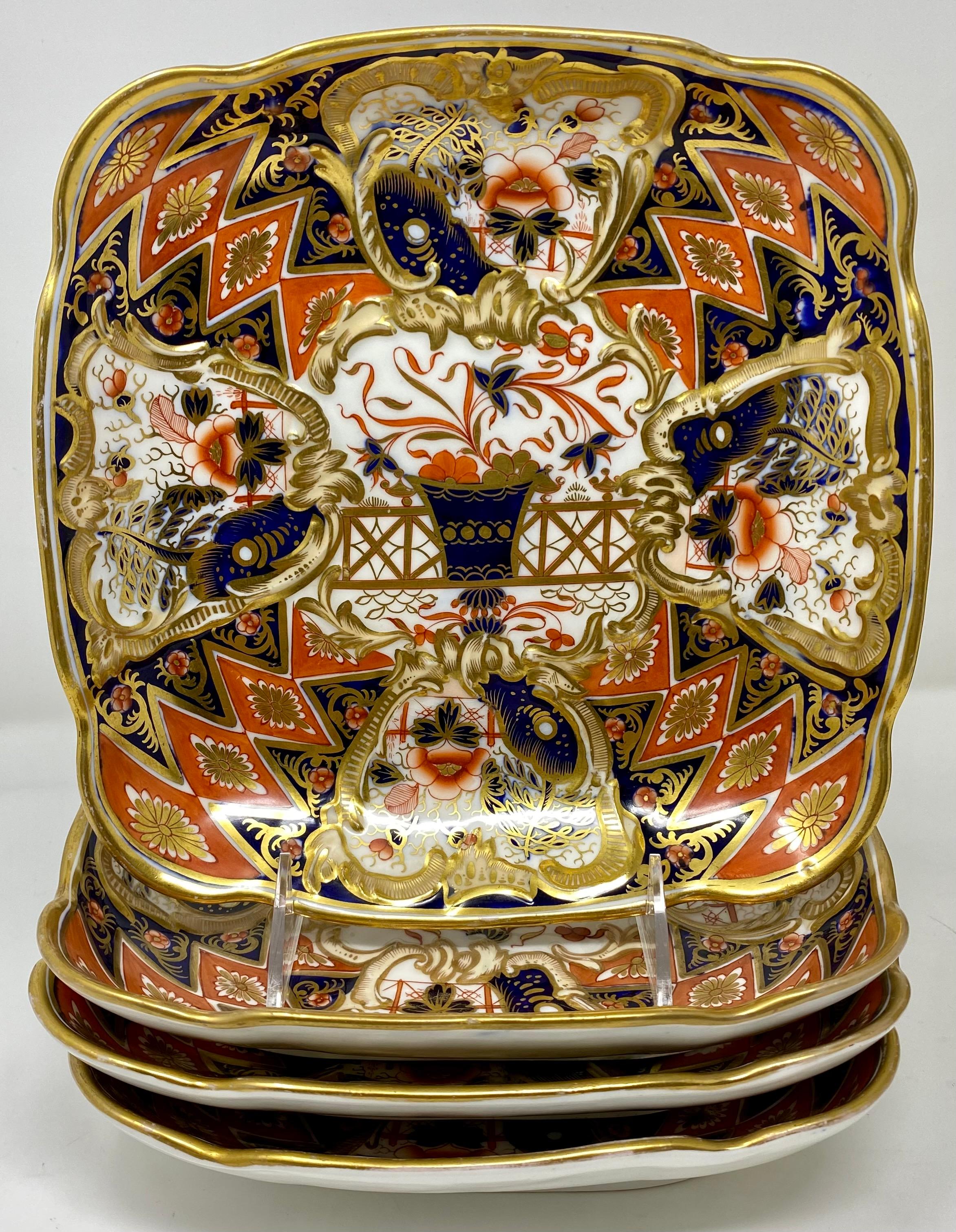 Antico servizio da dessert inglese georgiano in porcellana Coalport Porcelain da 29 pezzi, CIRCA 1810 6