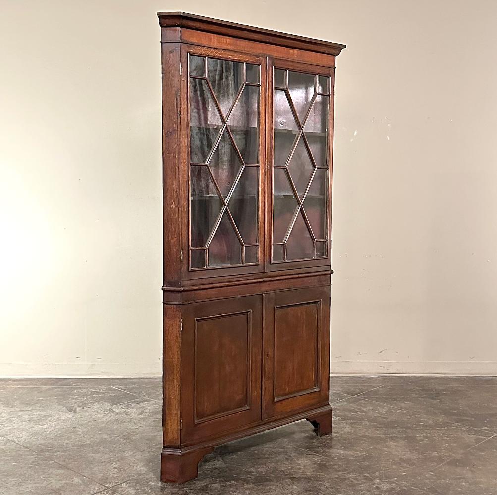 Fait main Ancien cabinet de curiosités géorgien anglais ~ vitrine d'exposition en vente