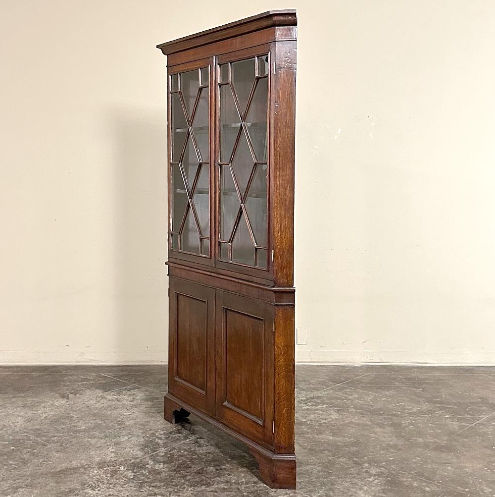 20ième siècle Ancien cabinet de curiosités géorgien anglais ~ vitrine d'exposition en vente
