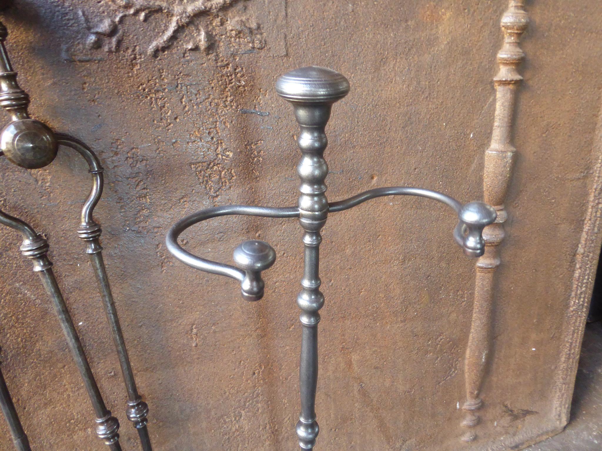 Antique English Georgian Fireplace Tools or Fire Tools, 18th - 19th Century For Sale 6