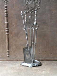 Antique English Georgian Fireplace Tools or Fire Tools, 18th - 19th Century