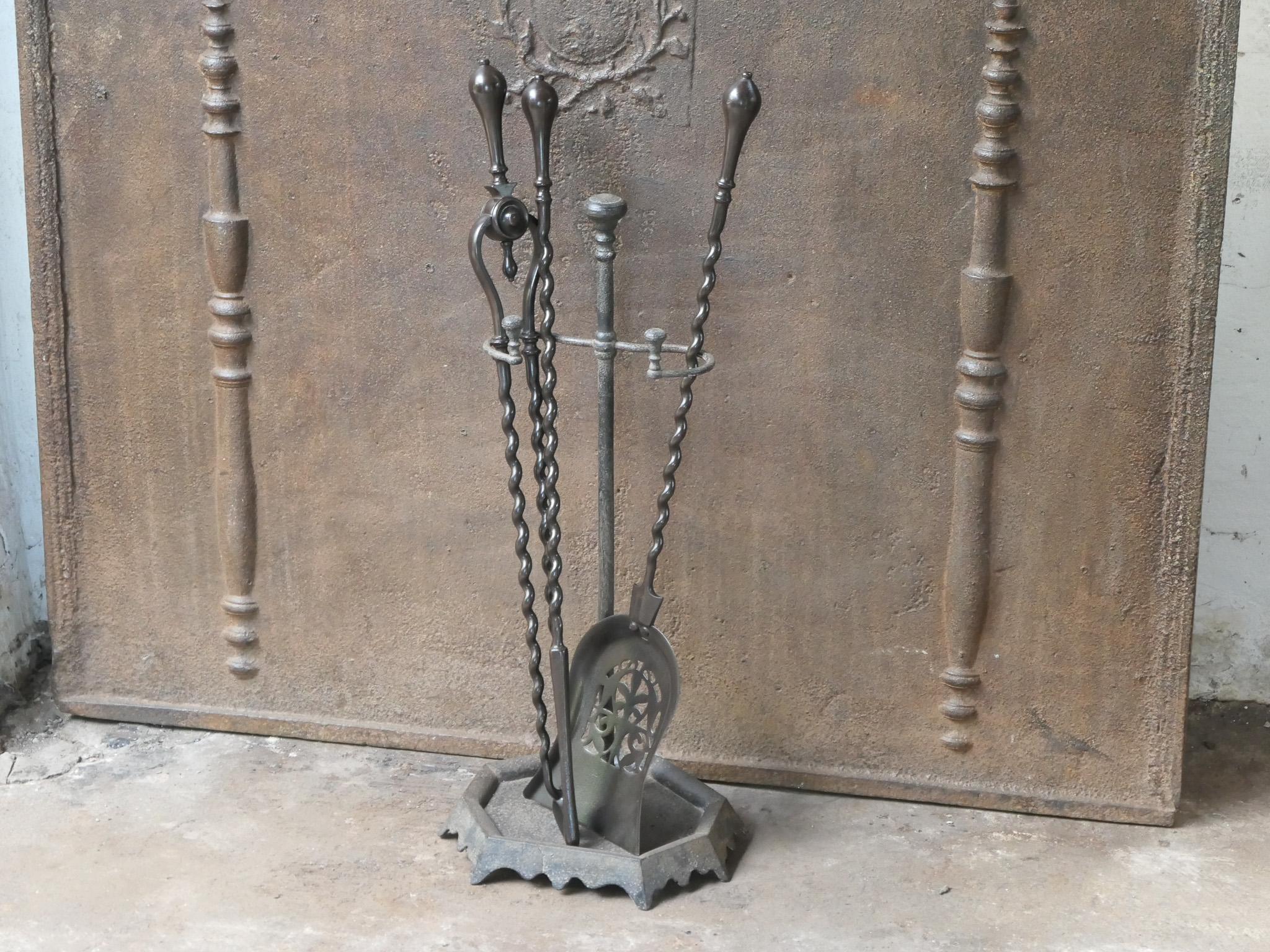Antique English Georgian Fireplace Tools or Fire Tools, 18th - 19th ...