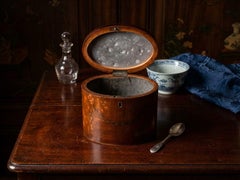 Ancienne boîte à thé en bois de lièvre de style anglais géorgien