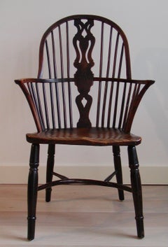 Antique English Georgian High Windsor Armchair