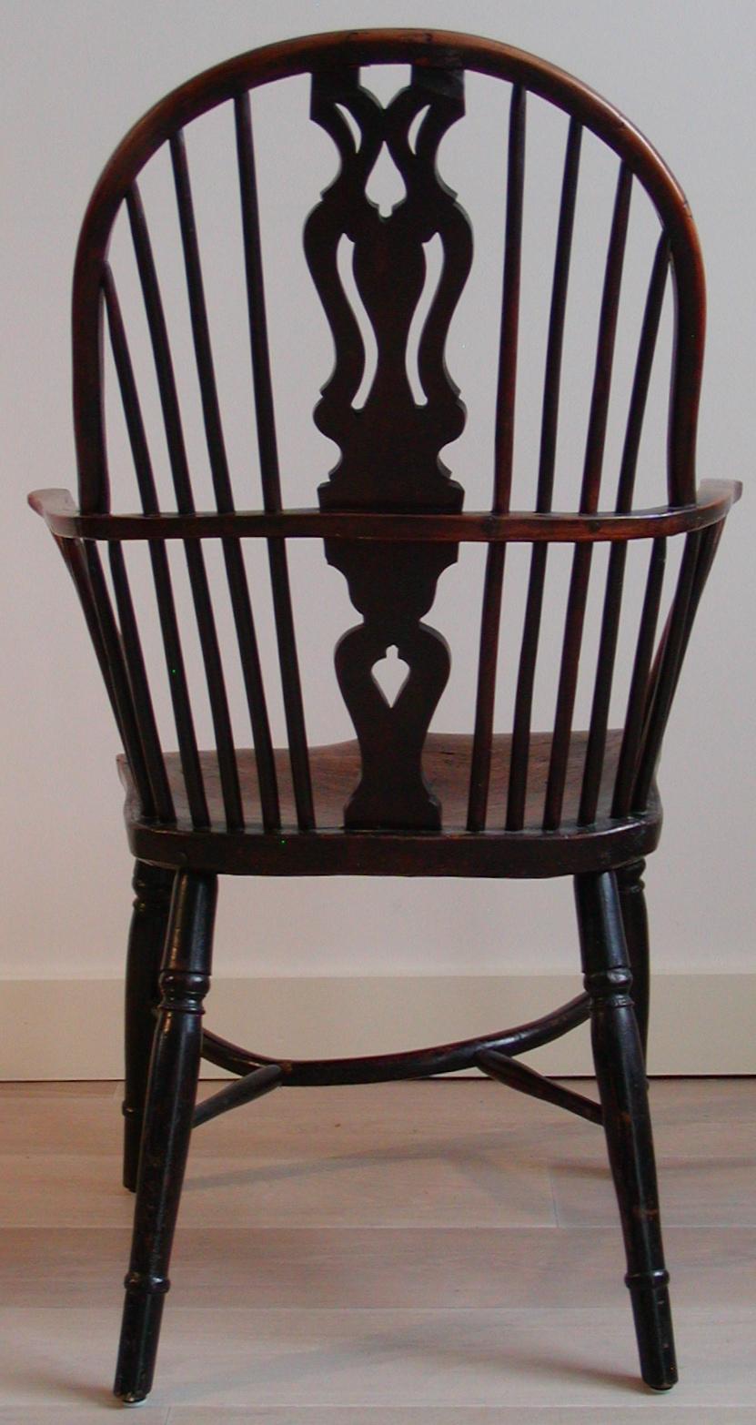 Antiker englischer georgianischer High Windsor-Sessel (19. Jahrhundert) im Angebot