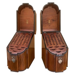 Antiguas Cuchilleras Inglesas de Caoba Georgiana III - Pareja