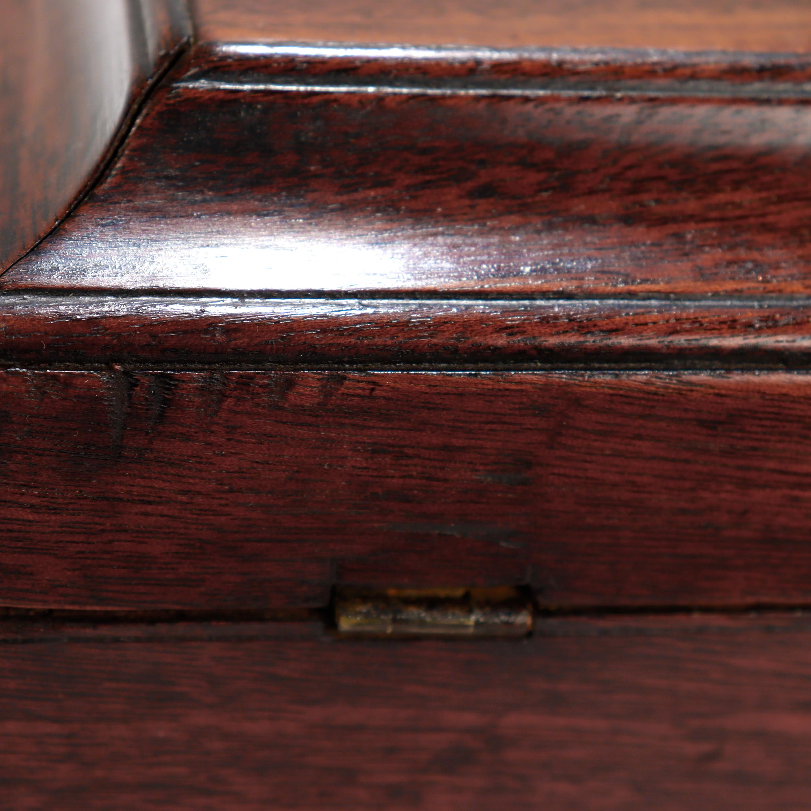 Boîte à thé antique anglaise géorgienne III en acajou en vente 12