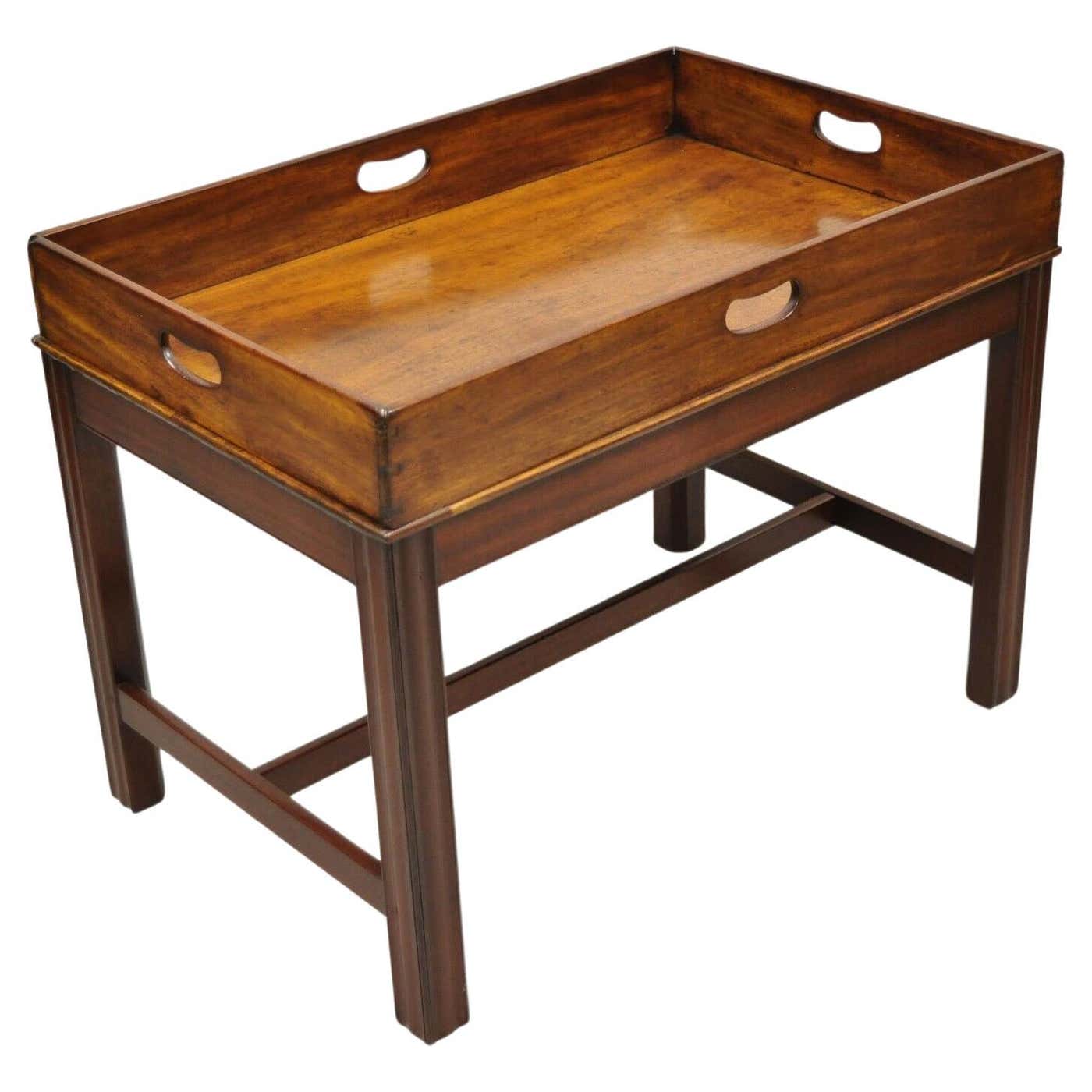 Antique English Georgian Mahogany Butler's Style Coffee Table with ...