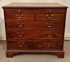 Antique English Georgian Mahogany Chest of Drawers, Circa 1800's.
