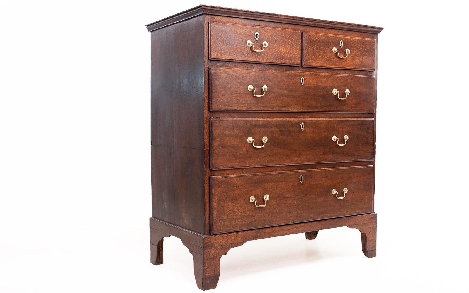 Antique English Georgian Mahogany Chest of Drawers In Good Condition In STOKE ON TRENT, GB