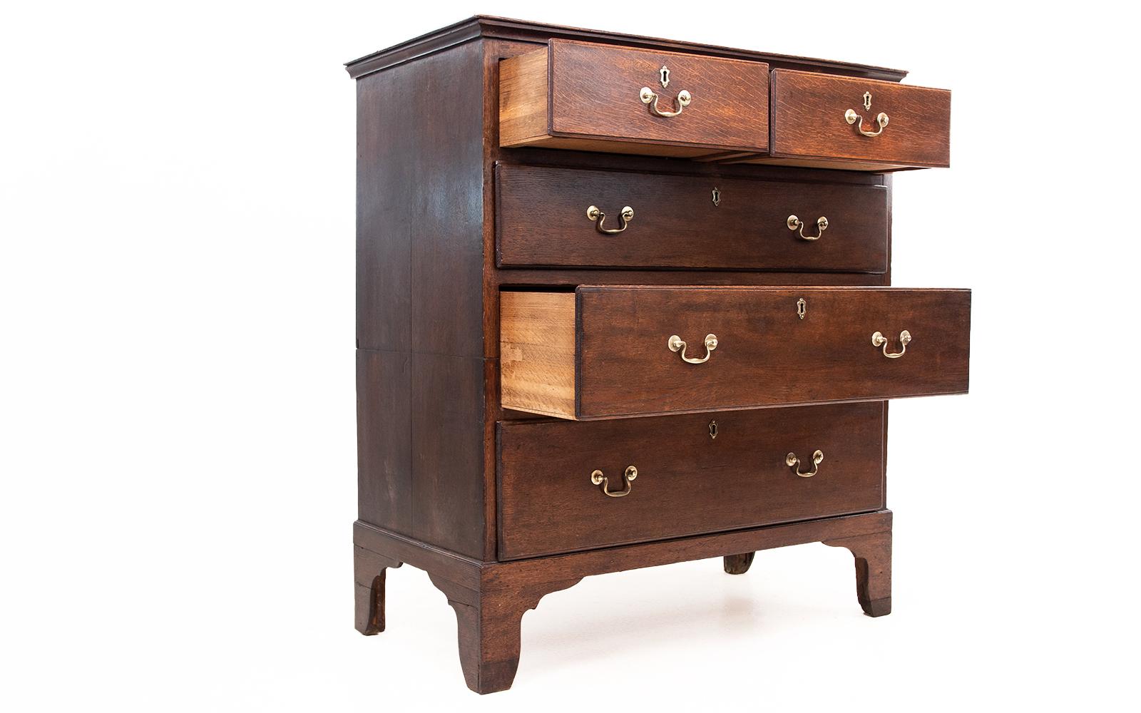 Late 19th Century Antique English Georgian Mahogany Chest of Drawers